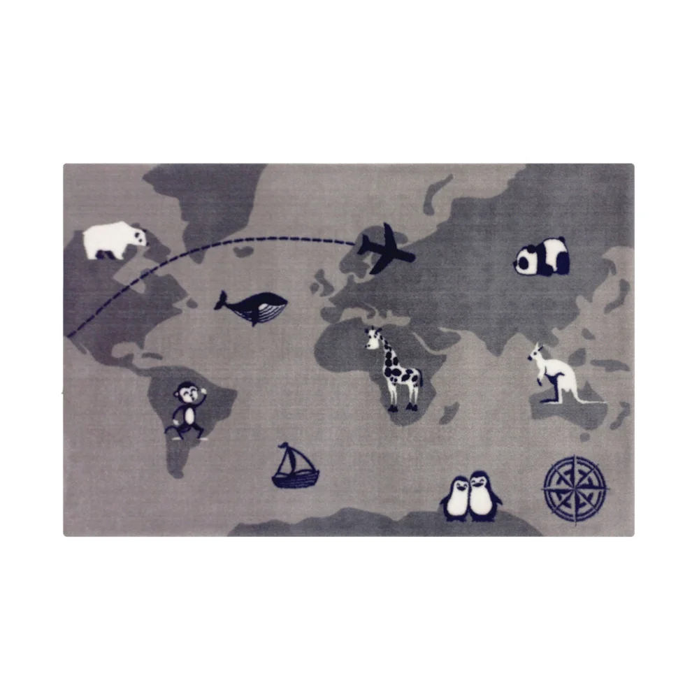 01 tapete mapa mundi cinza 0 95 x 1 50