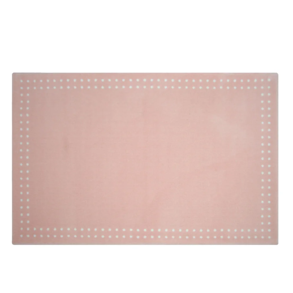 03 tapete retangular rosa moldura mini poa