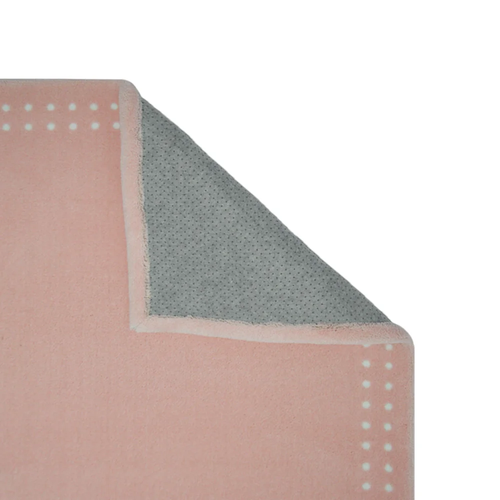 04 tapete retangular rosa moldura mini poa