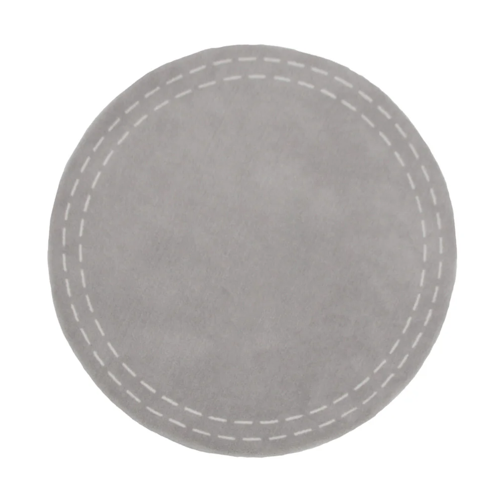 03 tapete redondo cinza moldura pesponto