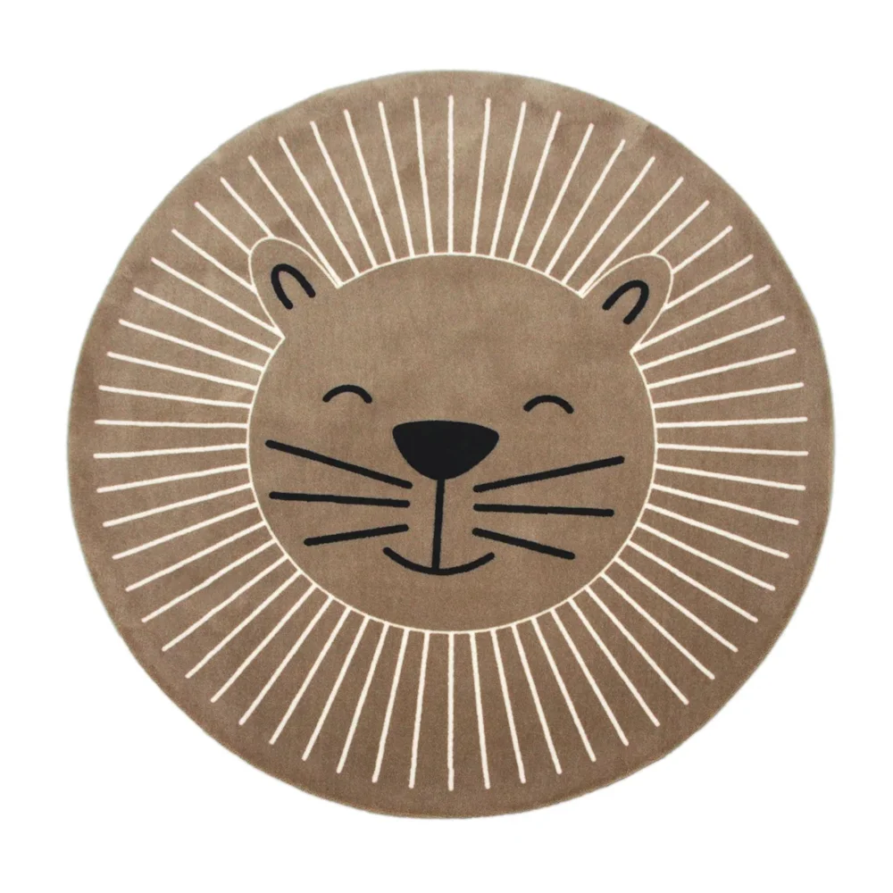 04 tapete redondo leao bege