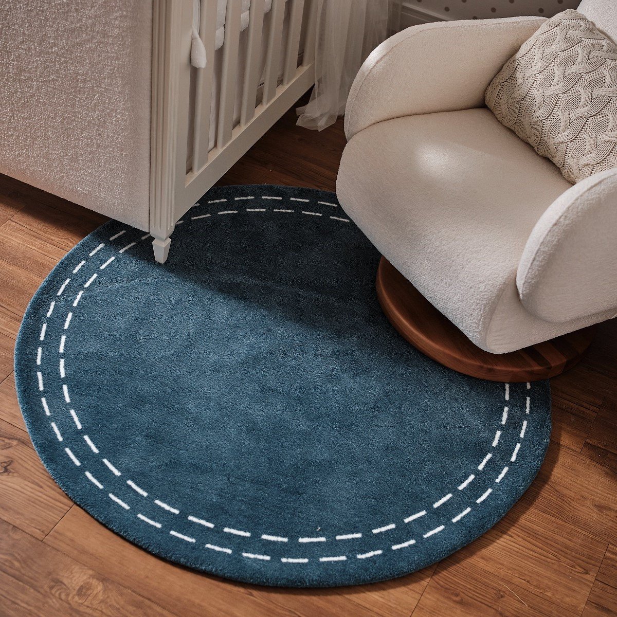 01 tapete redondo azul petroleo pesponto 1 20 diam