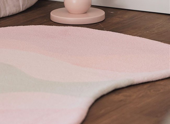 02 tapete organico ondas rosa 0 95 x 1 20