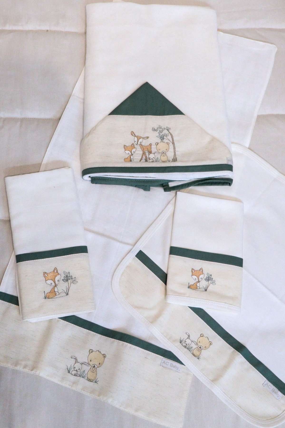 21 kit enxoval premium 1 toalha banho 2 fralda ombro 2 fralda boca provenca