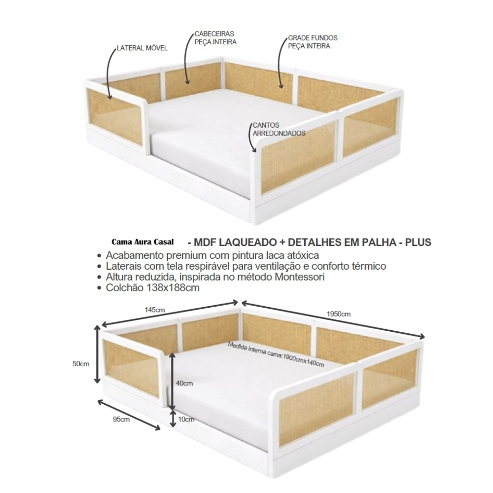 07 cama casal montessoriana aura